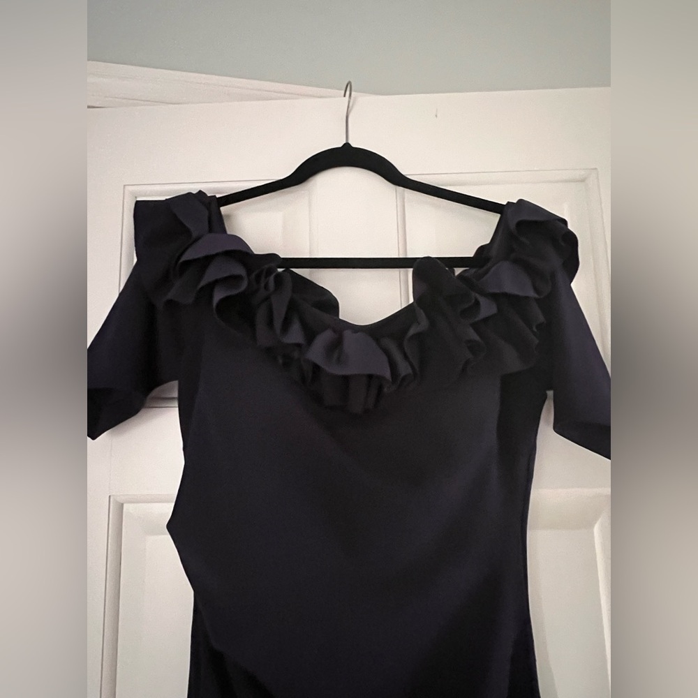 Xscape Strapless Navy Dress- Size 14 - Picture 7 of 13